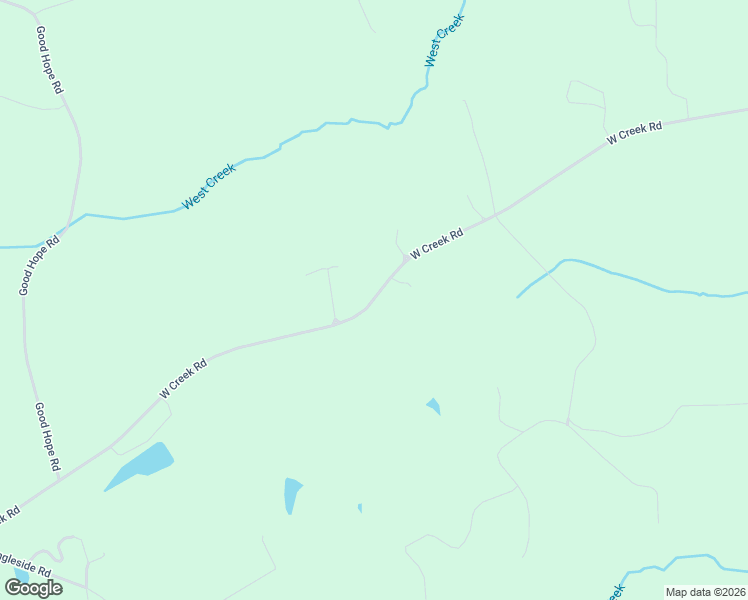 map of restaurants, bars, coffee shops, grocery stores, and more near West Creek Road in Crewe