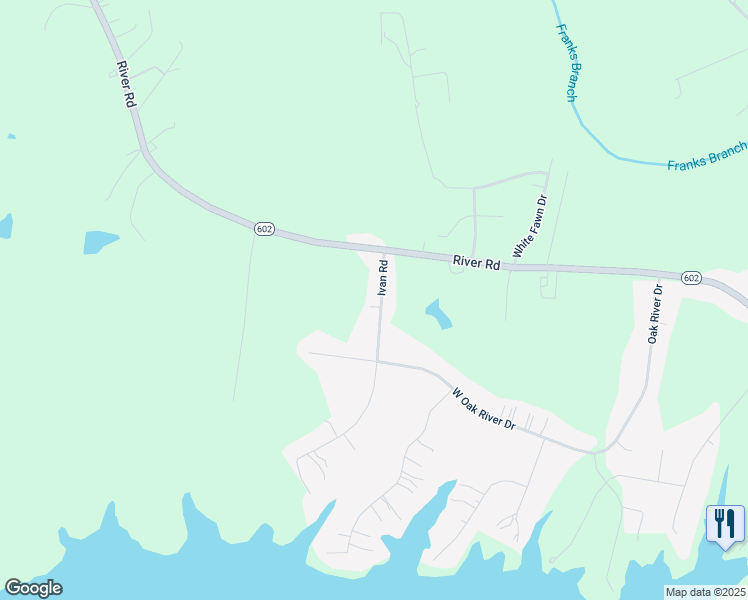 map of restaurants, bars, coffee shops, grocery stores, and more near 19902 Ivan Road in Petersburg