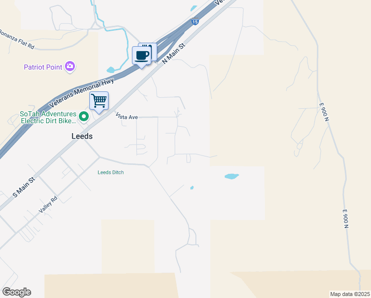 map of restaurants, bars, coffee shops, grocery stores, and more near 277 Silver Meadows Road East in Leeds