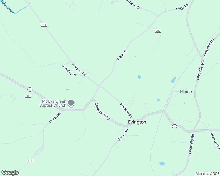 map of restaurants, bars, coffee shops, grocery stores, and more near 337 Evington Road in Evington