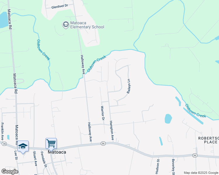 map of restaurants, bars, coffee shops, grocery stores, and more near 21005 Hampton Avenue in Petersburg