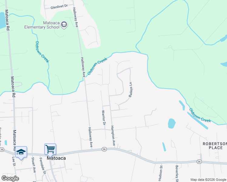 map of restaurants, bars, coffee shops, grocery stores, and more near 21178 Baileys Grove Drive in Petersburg