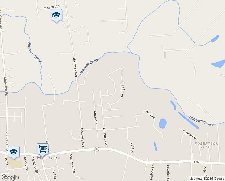 map of restaurants, bars, coffee shops, grocery stores, and more near 21148 Baileys Grove Drive in Petersburg