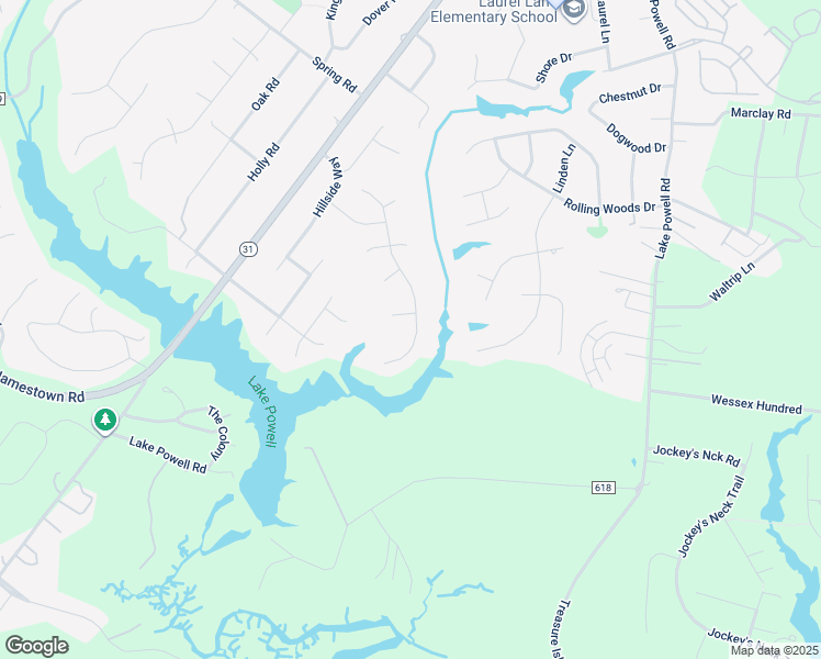 map of restaurants, bars, coffee shops, grocery stores, and more near 5272 Queen Bishop Lane in Williamsburg