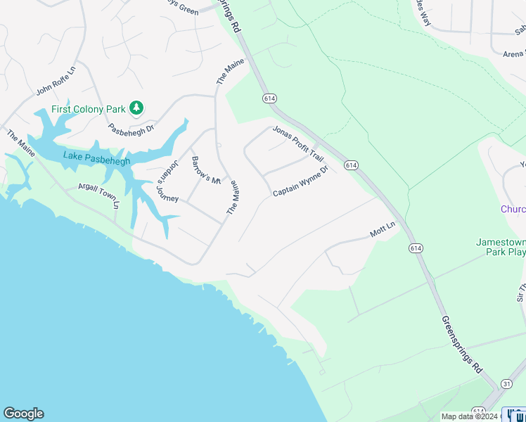 map of restaurants, bars, coffee shops, grocery stores, and more near 3757 Captain Wynne Drive in Williamsburg