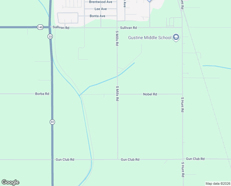 map of restaurants, bars, coffee shops, grocery stores, and more near 3456 South Mills Road in Gustine