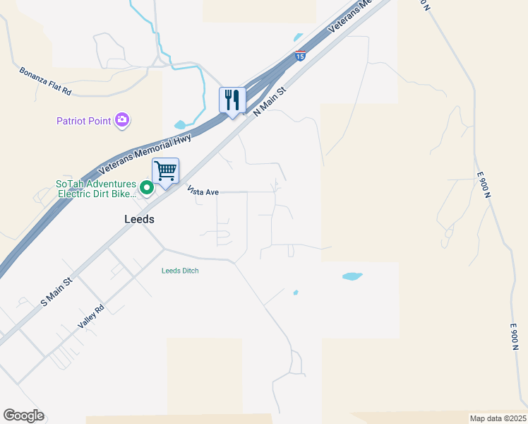 map of restaurants, bars, coffee shops, grocery stores, and more near 277 Silver Meadows Road North in Leeds