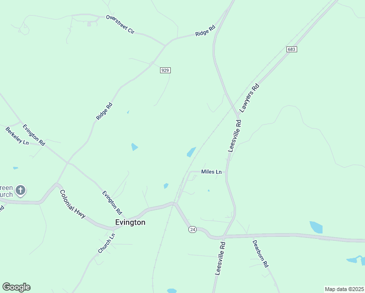 map of restaurants, bars, coffee shops, grocery stores, and more near 175 Miles Lane in Evington