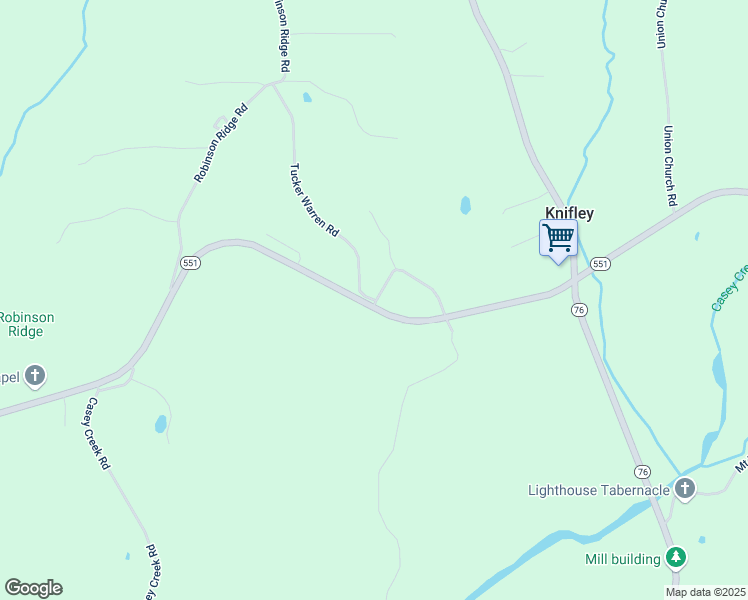 map of restaurants, bars, coffee shops, grocery stores, and more near 2 Tucker Warren Road in Knifley