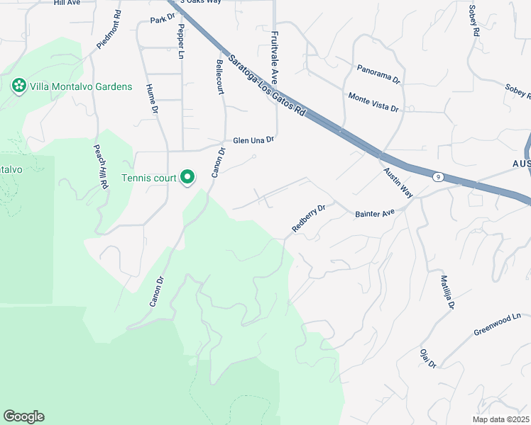 map of restaurants, bars, coffee shops, grocery stores, and more near 19394 Bainter Avenue in Los Gatos