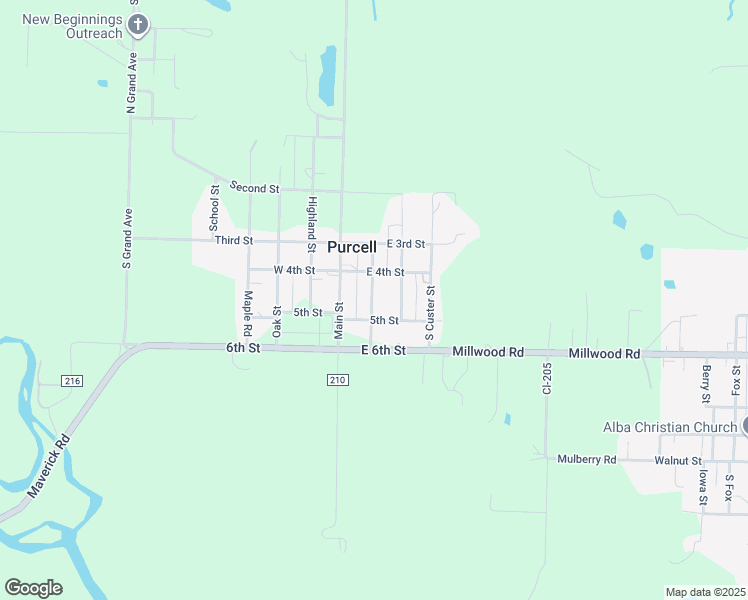 map of restaurants, bars, coffee shops, grocery stores, and more near in Purcell