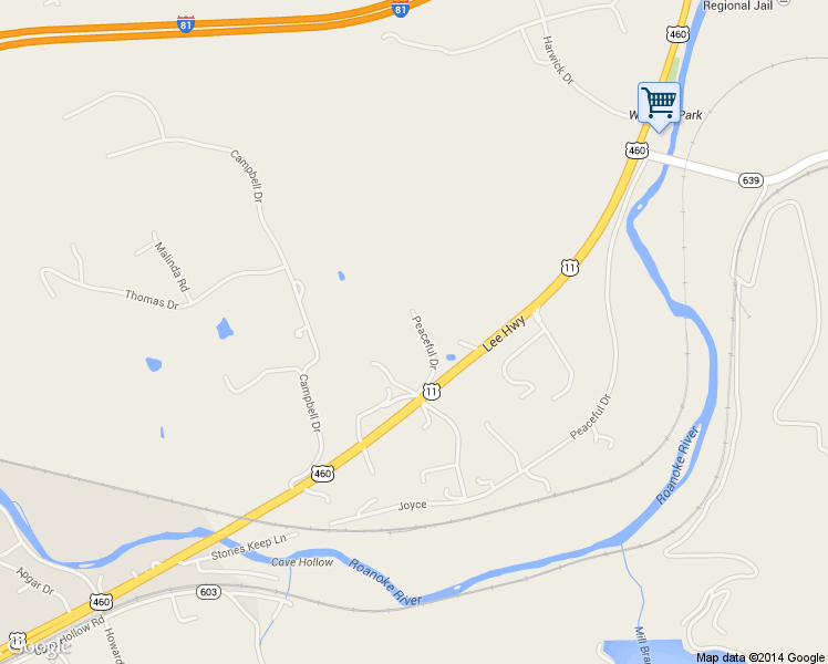 map of restaurants, bars, coffee shops, grocery stores, and more near 6368 Peaceful Dr in Salem