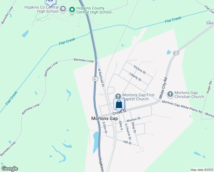 map of restaurants, bars, coffee shops, grocery stores, and more near 135 North Main Street in Madisonville