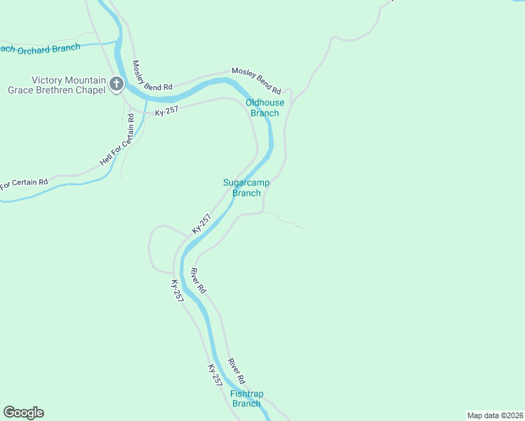 map of restaurants, bars, coffee shops, grocery stores, and more near River Road in Hyden