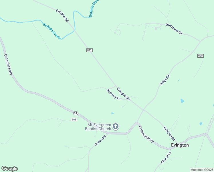 map of restaurants, bars, coffee shops, grocery stores, and more near 39 Berkeley Lane in Evington
