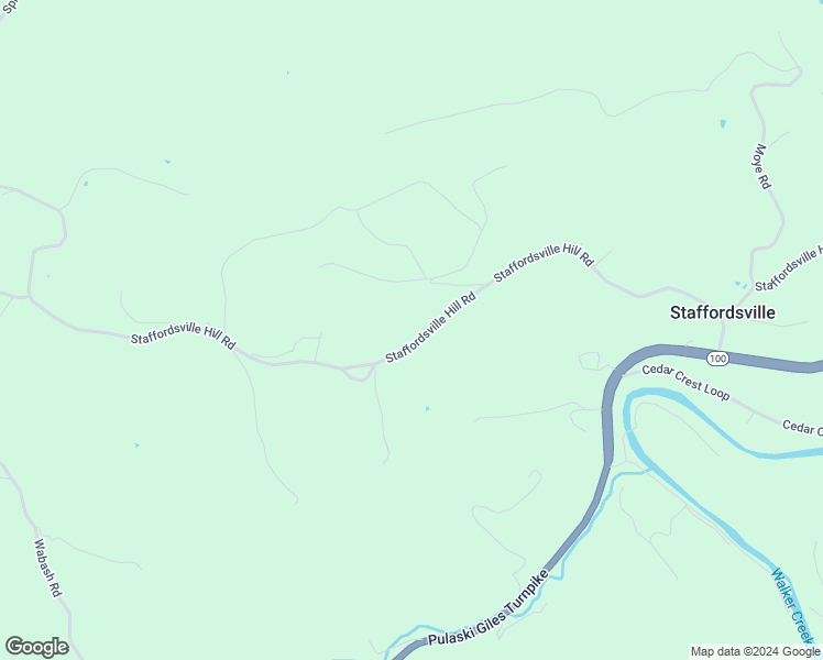 map of restaurants, bars, coffee shops, grocery stores, and more near 572 Staffordsville Hill Road in Staffordsville