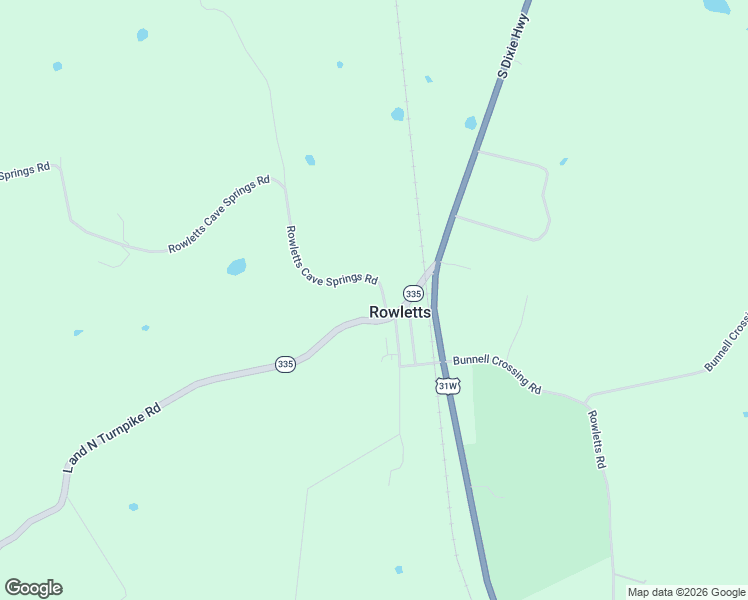 map of restaurants, bars, coffee shops, grocery stores, and more near 325 Rowletts-Cave Spring Road in Horse Cave