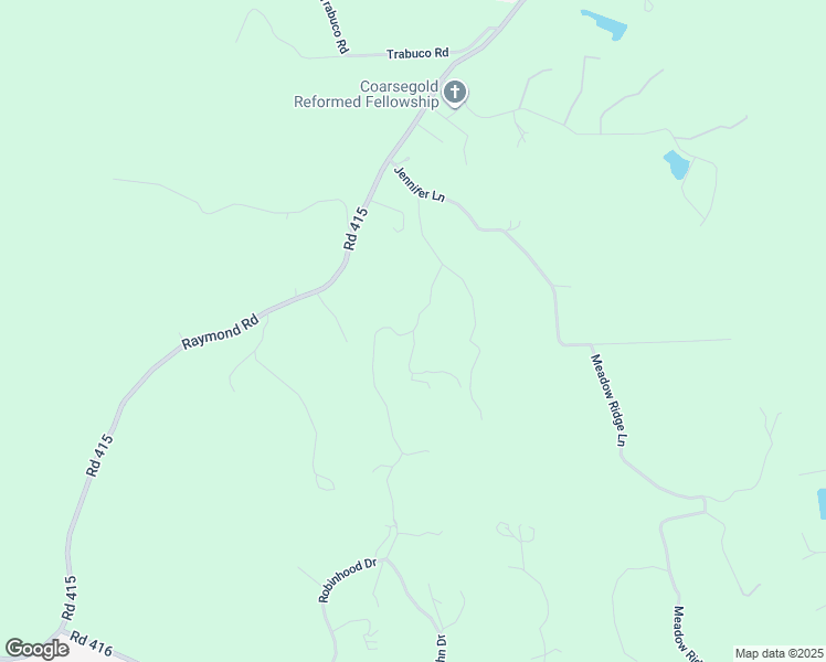 map of restaurants, bars, coffee shops, grocery stores, and more near Jennifer Way in Coarsegold