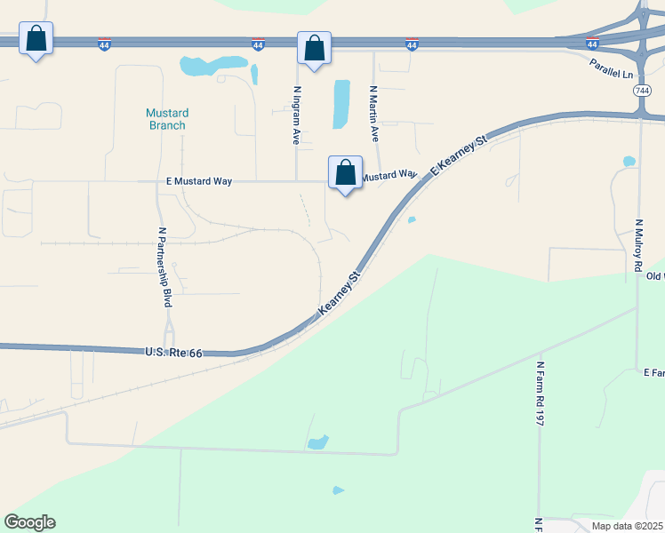 map of restaurants, bars, coffee shops, grocery stores, and more near 2700 North Commerce Drive Avenue in Springfield