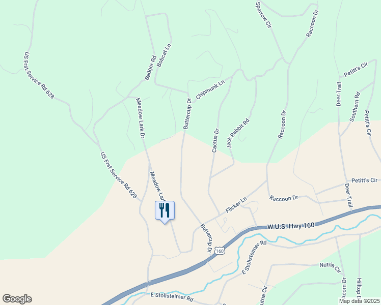 map of restaurants, bars, coffee shops, grocery stores, and more near 579 Buttercup Drive in Pagosa Springs