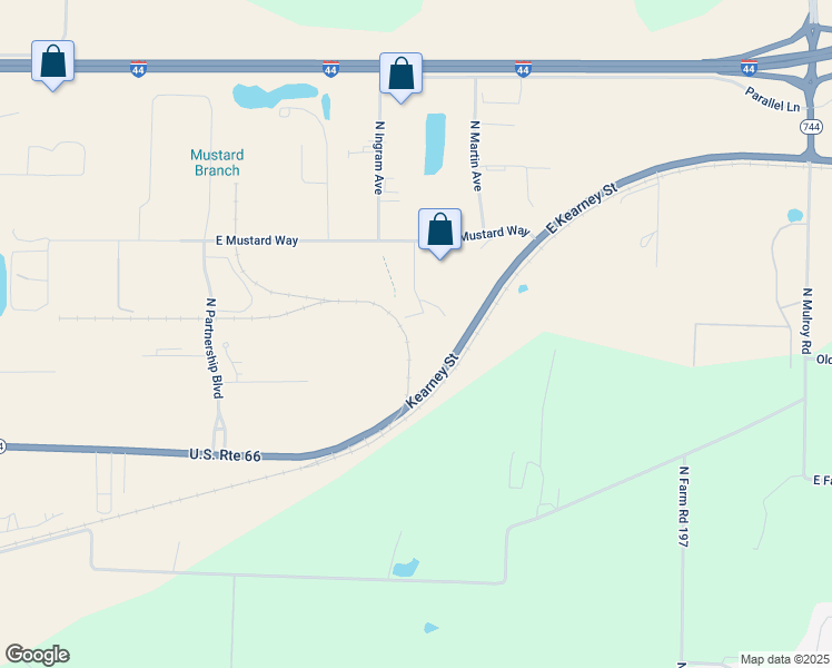 map of restaurants, bars, coffee shops, grocery stores, and more near 2700 North Commerce Drive Avenue in Springfield