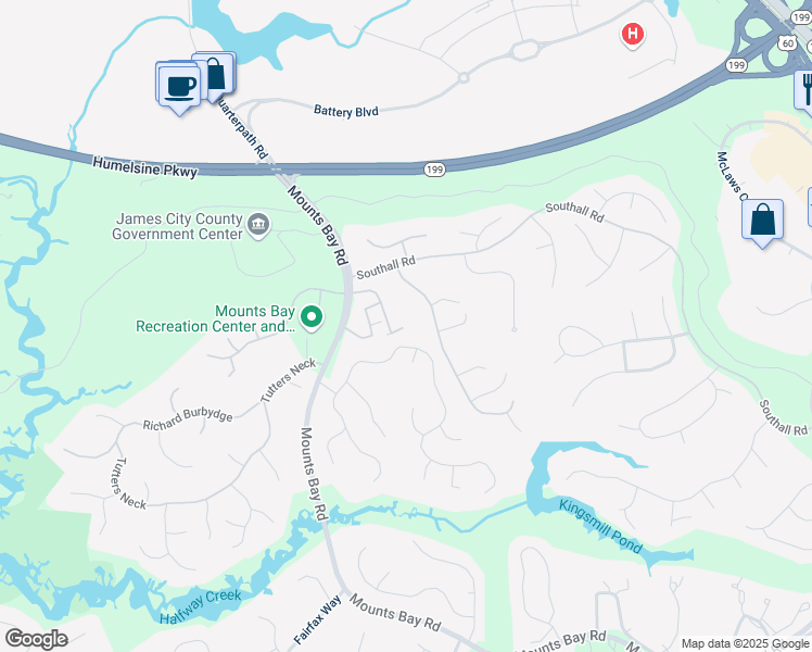 map of restaurants, bars, coffee shops, grocery stores, and more near 138 Matthew Scrivener in Williamsburg