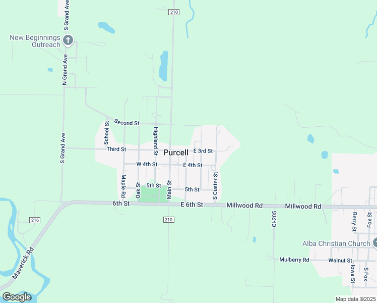 map of restaurants, bars, coffee shops, grocery stores, and more near 301-399 Quaker Street in Purcell