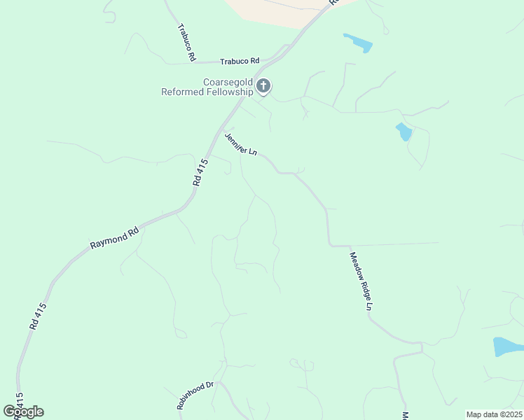 map of restaurants, bars, coffee shops, grocery stores, and more near Jennifer Way in Coarsegold