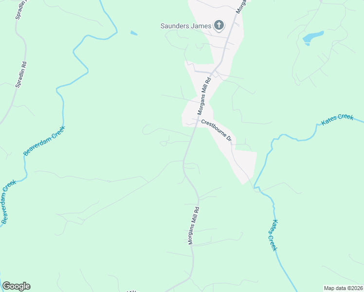 map of restaurants, bars, coffee shops, grocery stores, and more near 2555 Morgans Mill Road in Goodview