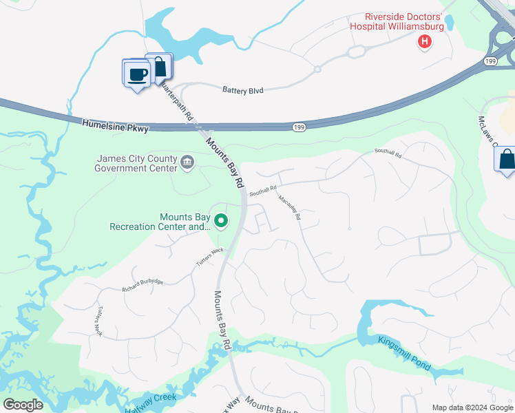 map of restaurants, bars, coffee shops, grocery stores, and more near 105 Edward Wakefield in Williamsburg