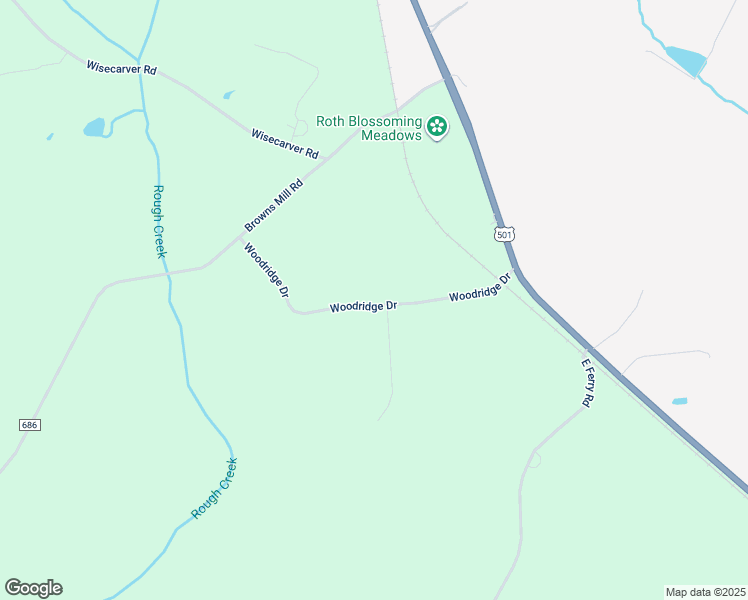 map of restaurants, bars, coffee shops, grocery stores, and more near 329 Woodridge Drive in Rustburg