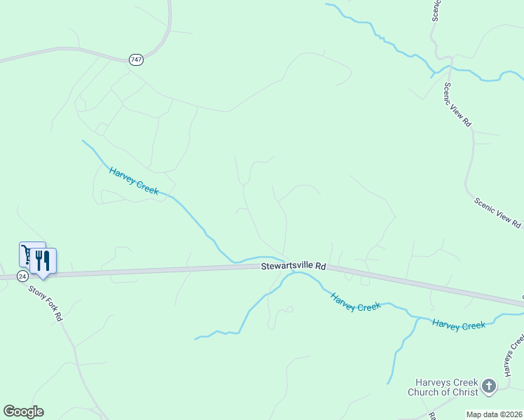 map of restaurants, bars, coffee shops, grocery stores, and more near 1217 Bramlett Road in Moneta