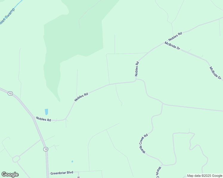 map of restaurants, bars, coffee shops, grocery stores, and more near 15711 Nobles Road in Disputanta