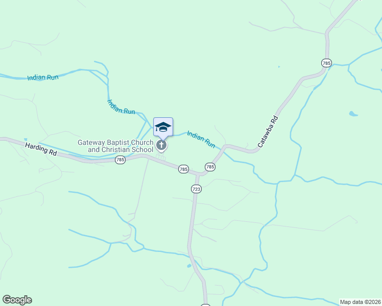 map of restaurants, bars, coffee shops, grocery stores, and more near 2260 Harding Road in Blacksburg