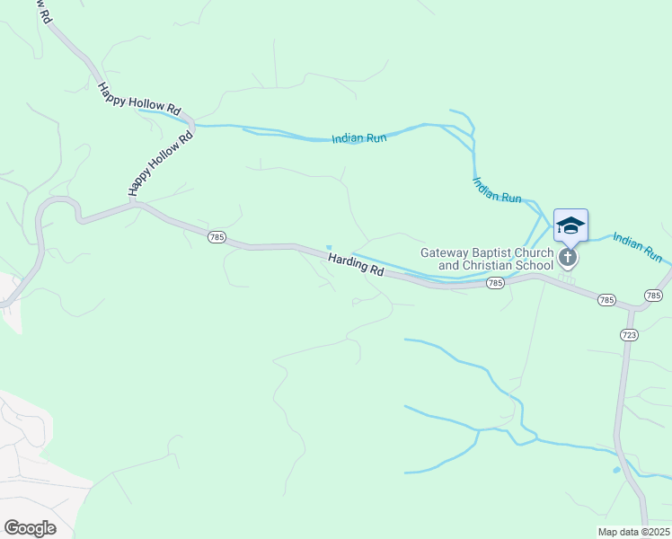map of restaurants, bars, coffee shops, grocery stores, and more near 1927 Harding Road in Blacksburg