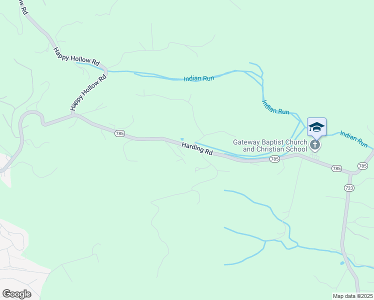 map of restaurants, bars, coffee shops, grocery stores, and more near 1927 Harding Road in Blacksburg