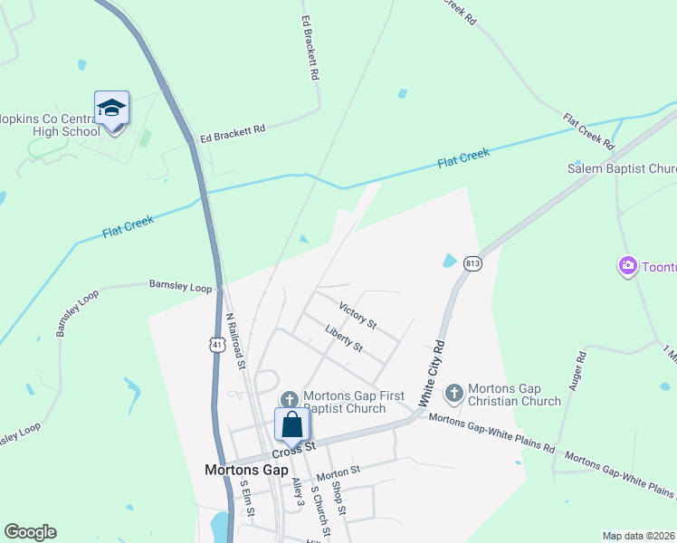 map of restaurants, bars, coffee shops, grocery stores, and more near Faulk Street in White Plains