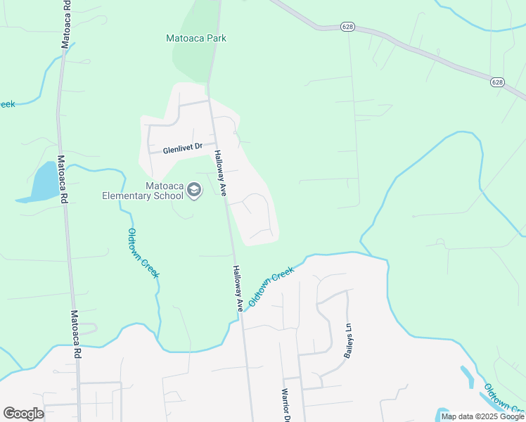 map of restaurants, bars, coffee shops, grocery stores, and more near 5913 Ferintosh Lane in Petersburg