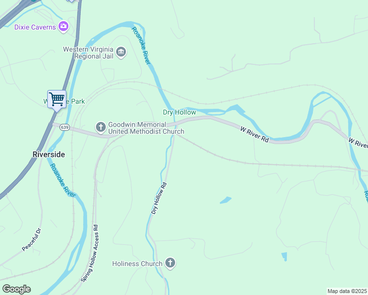 map of restaurants, bars, coffee shops, grocery stores, and more near 5638 Dry Hollow Road in Salem