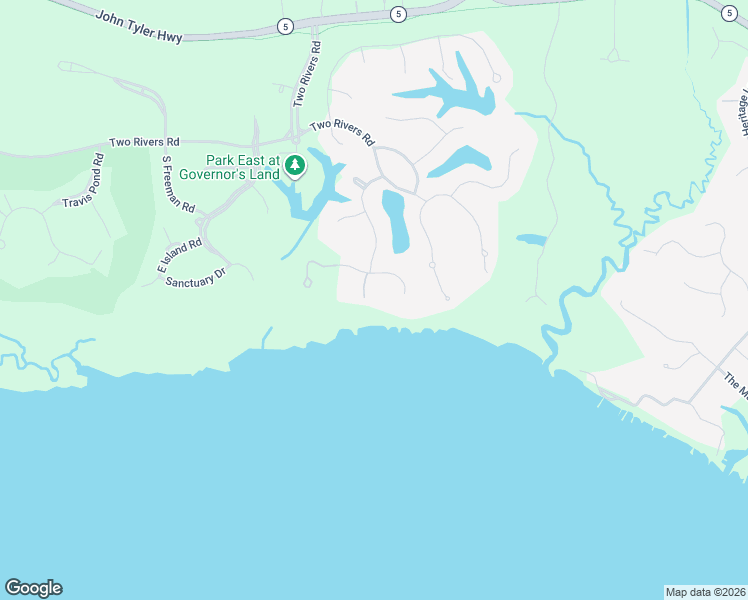 map of restaurants, bars, coffee shops, grocery stores, and more near 3004 Kitchums Close in Williamsburg