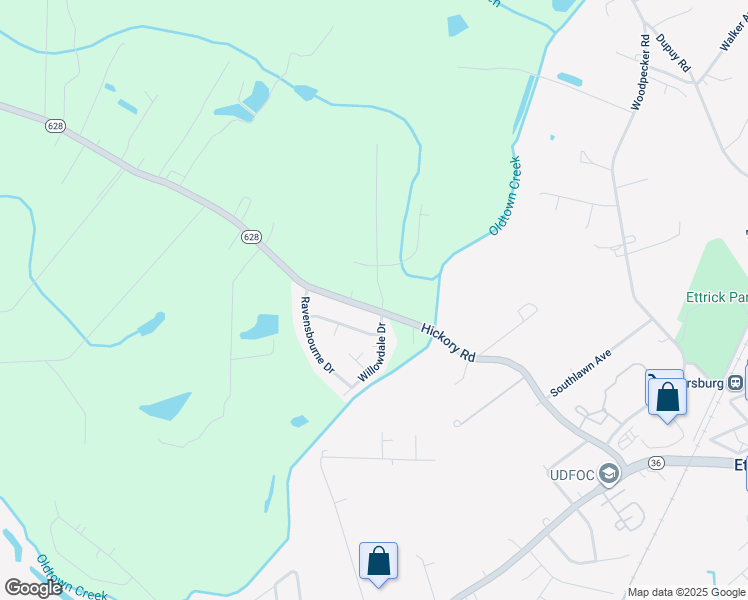 map of restaurants, bars, coffee shops, grocery stores, and more near 20408 Stonewood Manor Drive in Petersburg