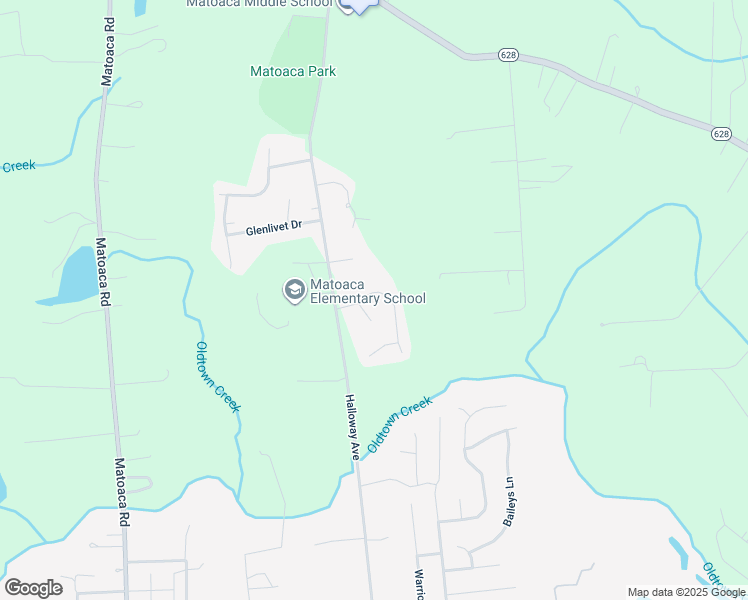 map of restaurants, bars, coffee shops, grocery stores, and more near 5949 Ferintosh Lane in Petersburg