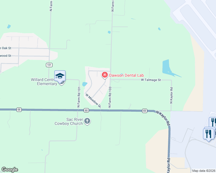 map of restaurants, bars, coffee shops, grocery stores, and more near 6306 West Hawthorn Court in Springfield