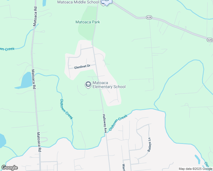map of restaurants, bars, coffee shops, grocery stores, and more near 5966 Ferintosh Lane in Petersburg