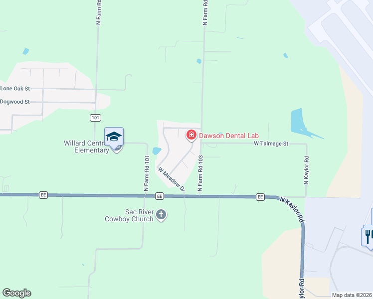 map of restaurants, bars, coffee shops, grocery stores, and more near 6306 West Hawthorn Court in Springfield