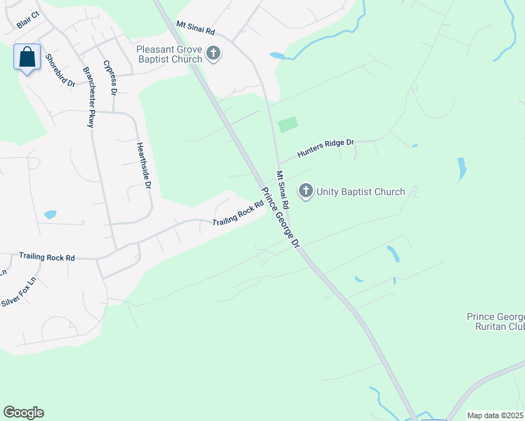 map of restaurants, bars, coffee shops, grocery stores, and more near 4902 Prince George Drive in Prince George