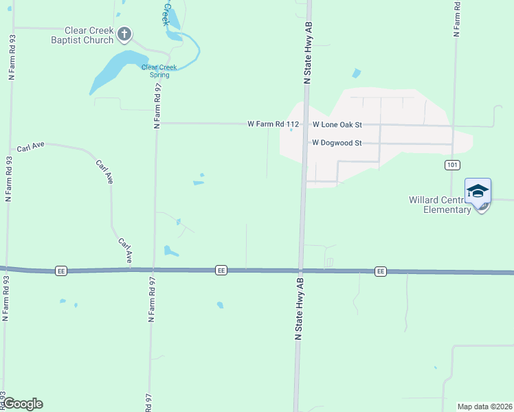 map of restaurants, bars, coffee shops, grocery stores, and more near 2516 Arrow Lane North in Springfield