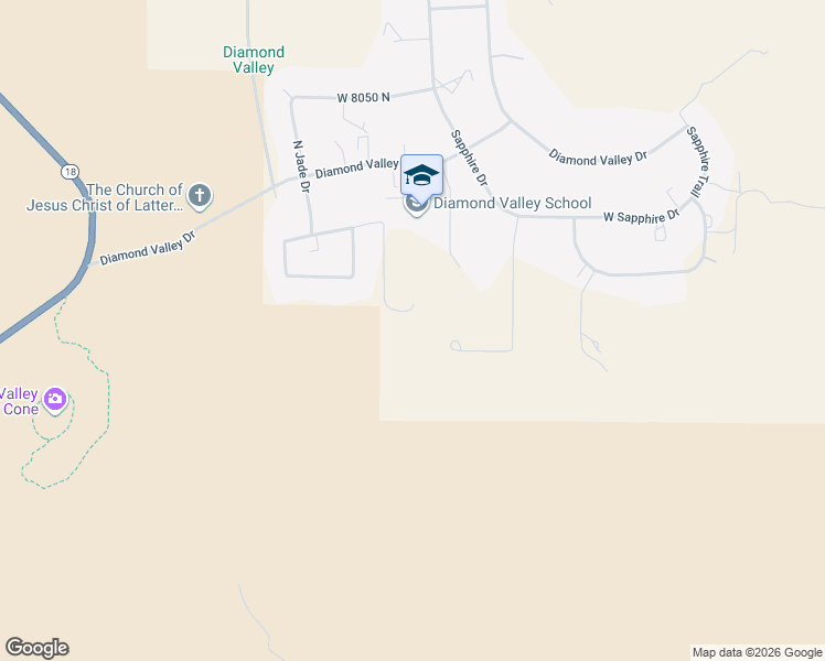map of restaurants, bars, coffee shops, grocery stores, and more near 7680 North 1440 West in St. George