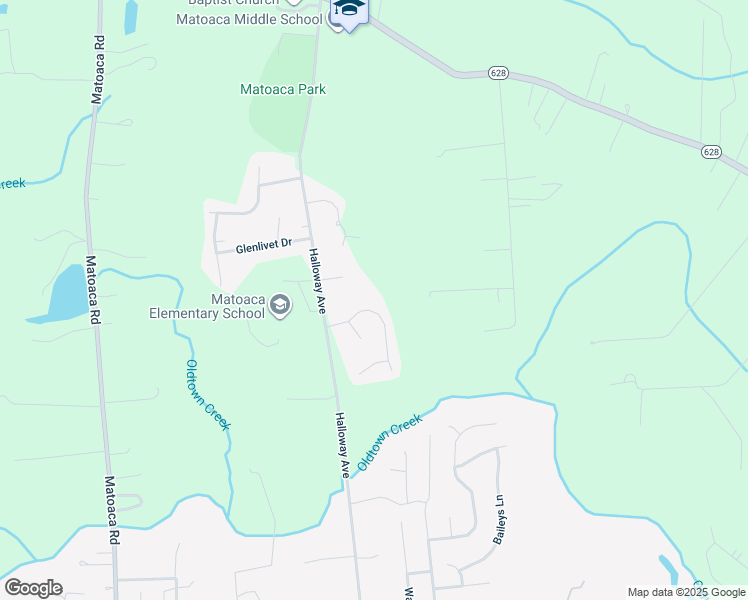 map of restaurants, bars, coffee shops, grocery stores, and more near 5942 Ferintosh Lane in Petersburg