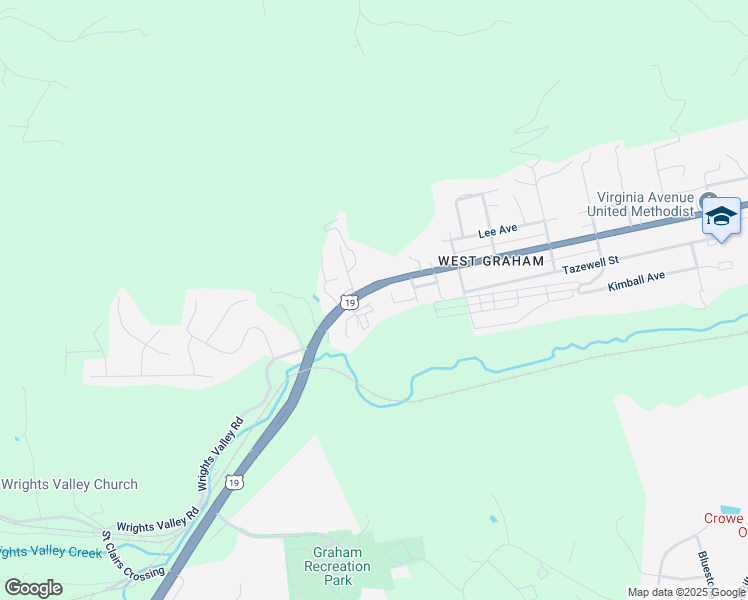 map of restaurants, bars, coffee shops, grocery stores, and more near 164 Lovelane Street in Bluefield